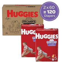 Load image into Gallery viewer, Baby Diapers Size 5, 120 Ct, Huggies Little Movers
