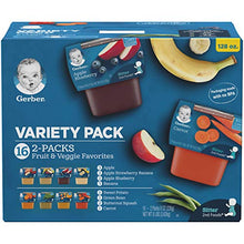 Load image into Gallery viewer, Gerber Baby Foods 2nd Foods Variety Pack, Natural for Baby, Fruit &amp; Veggie Favorites, 8 Ounce (Pack of 32)
