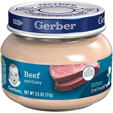 Load image into Gallery viewer, Gerber Purees 2nd Foods Beef &amp; Gravy, 2.5 Ounce Jars (Pack of 20)
