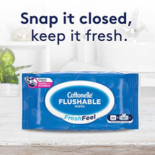 Load image into Gallery viewer, Cottonelle FreshFeel Flushable Wet Wipes for Adults and Kids, 8 Flip-Top Packs, 42 Wipes per Pack (336 Wipes Total)
