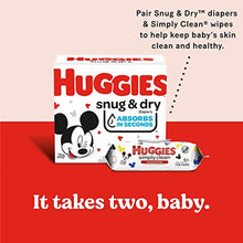 Load image into Gallery viewer, HUGGIES Snug &amp; Dry Baby Diapers, Size 1, White, 124 Count
