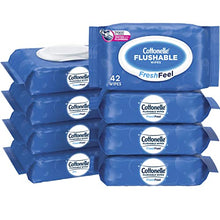 Load image into Gallery viewer, Cottonelle FreshFeel Flushable Wet Wipes for Adults and Kids, 8 Flip-Top Packs, 42 Wipes per Pack (336 Wipes Total)
